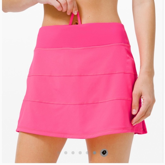 lululemon athletica Skirts Tall Lululemon Pace Rival Skirthighlighter Pink Poshmark